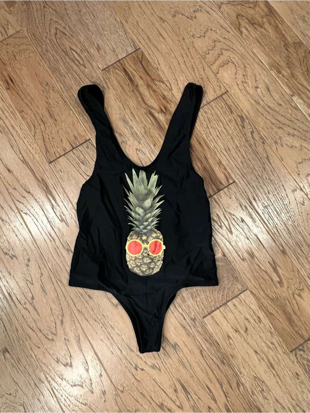Beach Riot Black One-Piece Swimsuit with Pineapple Graphic